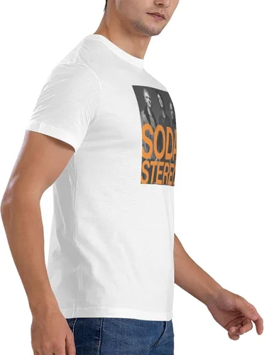 Vista 4 de Soda Music and Stereo - Camiseta de manga corta para hombre, diseño casual, cuello redondo, unisex, color negro