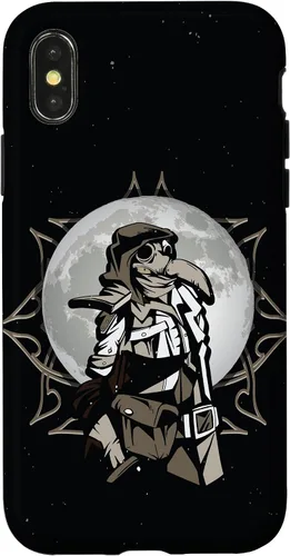 Vista 4 de iPhone 15 Médico de la peste con máscara de médico de la peste y funda de tarjeta del tarot
