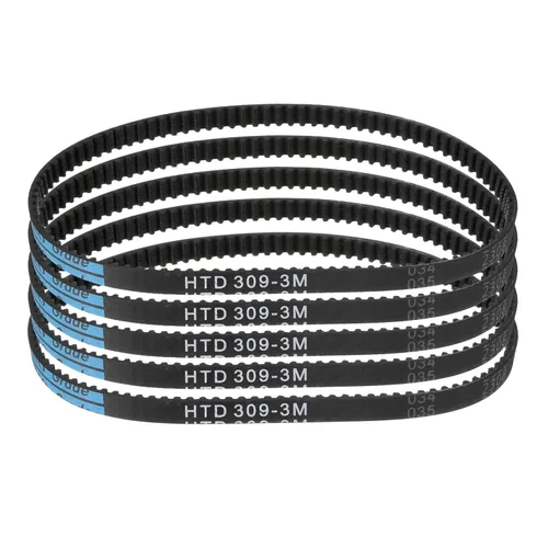 Vista 37 de uxcell 5 piezas HTD-3M Correa de distribución de goma 48 dientes, 144 mm de paso, 6 mm de ancho x 2,4 mm de altura, Correa de polea de distribución
