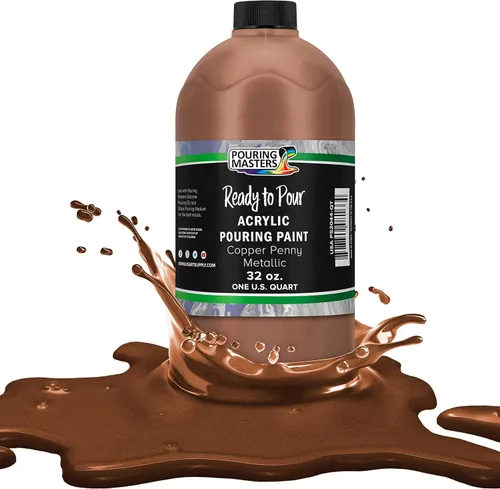 Vista 41 de Pouring Masters - Pintura acrílica premezclada de 8 onzas líquidas listas para verter, oro de 24 quilates, suministros de arte fluido para lienzo