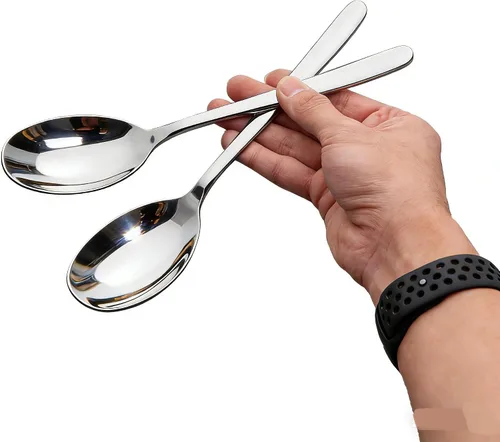 Vista 3 de 8 cucharas grandes para servir, cucharas de acero inoxidable para servir bufé