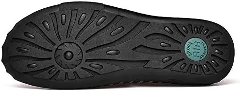 Vista 4 de DZUJY Sandalias Hombre Pantuflas para hombres Chanclas para hombre Zapatos de verano con punta cerrada de cuero transpirable al aire libre Zapatos