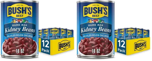Vista 12 de BUSH'S BEST Frijoles de riñón de color rojo oscuro orgánico enlatados de 15 onzas, fuente de proteína y fibra a base de plantas, bajos en grasa, sin