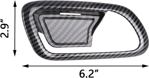 Vista 6 de x xotic tech Cubierta decorativa para manija de puerta interior, patrón de fibra de carbono, compatible con Jeep Grand Cherokee 2011 2012 2013 2014