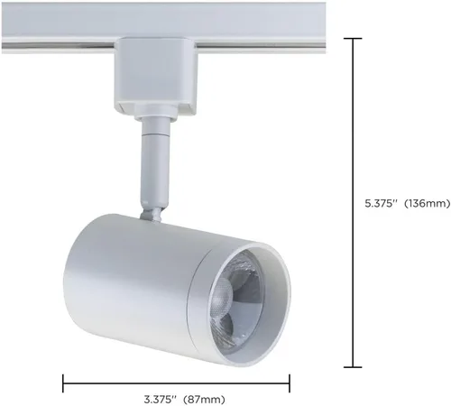 Vista 4 de Nuvo Lighting TH475 - Cabezal de pista de una luz de transición en Pwt, Nckl, B/S, acabado Slvr, 5.19 pulgadas cepillado níquel