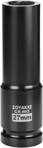 Vista 46 de 1/2" Drive 1-1/2" Deep 6 Pt CR-MO SAE Socket de impacto para tuercas de eje