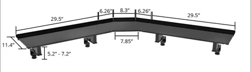 Vista 7 de Stand Up Desk Store Soporte de monitor de altura ajustable (120°)