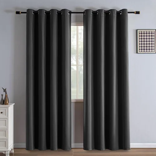 Vista 50 de IGEMAEVE Cortinas opacas de tamaño personalizado para dormitorio, 100 % opacas, 1 panel, aislamiento térmico, cortinas de oscurecimiento
