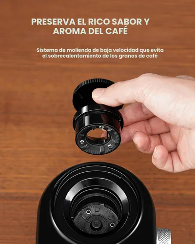 Vista 2 de SHARDOR Molinillo de café eléctrico 2.0, molinillo automático de granos de café para uso doméstico, molino de rebabas ajustable con 16 ajustes