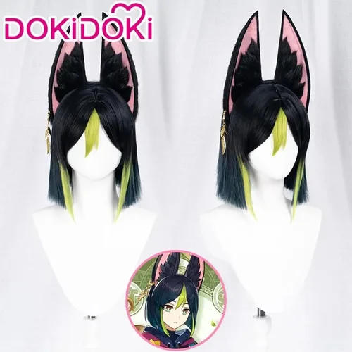 Vista 7 de KIRA KIRA Genshin Impact Tighnari - Diadema de piel peluda de orejas anchas de zorro accesorios de disfraz para decoración de fiestas (solo oreja)