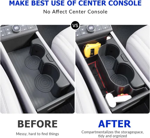 Vista 3 de MARCHFA Bandeja organizadora de consola central para Hyundai Kona 2024, 2025, 2026, accesorios para reposabrazos y caja organizadora para Kona 2024