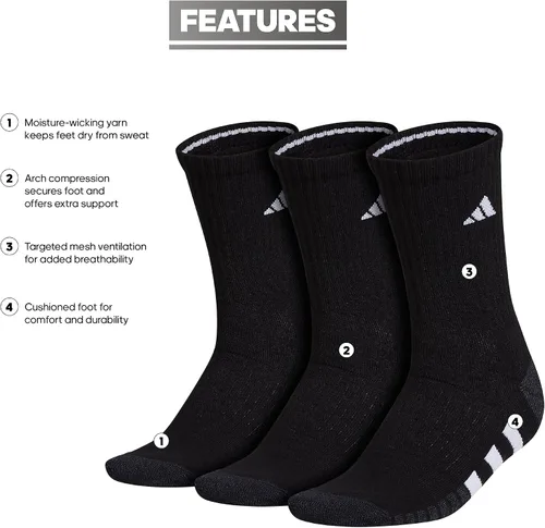 Vista 2 de adidas Calcetines acolchados para mujer (3 pares) con compresión de arco