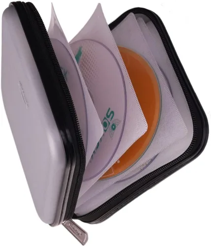 Vista 13 de Cartera de CD DVD, Capacidad de 32 Unidades, Resistente, Funda para Discos de DVD/CD para Coche, Disco de Almacenamiento Portátil para DVD/VCD