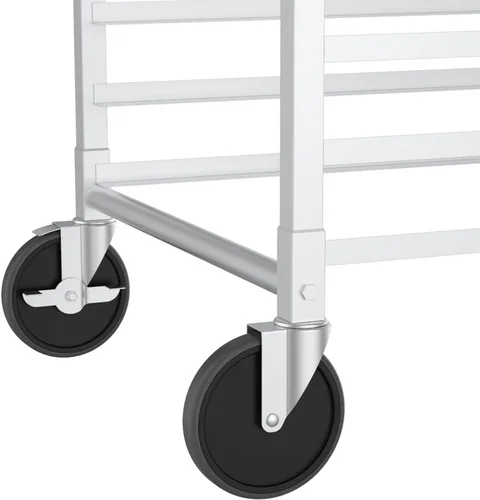 Vista 7 de VINGLI Estante mejorado para sartenes de 20 niveles completo/media hoja, estante de aluminio para panadería, estante de velocidad, estante