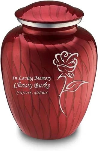 Vista 13 de Geturns Abraza pequeñas urnas de cremación de rosas personalizadas para cenizas humanas, urna funeraria negra para mujeres y hombres, 44 libras
