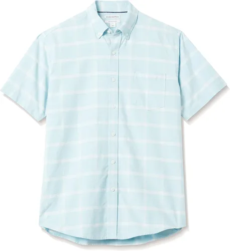 Vista 6 de Camisa Tienda Essentials oxford, ajuste regular, de manga corta, con bolsillo, para hombre