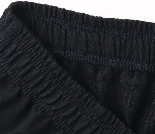 Vista 4 de Muscle Alive Pantalones cortos de correr para hombre con bolsillos, ropa atlética, algodón de rizo francés con 3 o 5 pulgadas