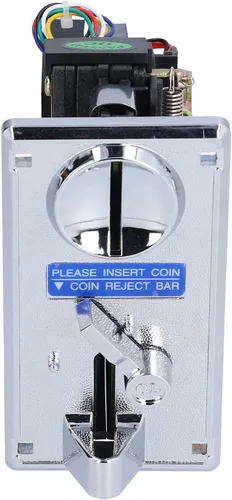 Vista 9 de Zyyini Aceptor, aceptador de máquina expendedora de juegos, selector de múltiples aceptadores de CPU programable para juego (gris plateado)