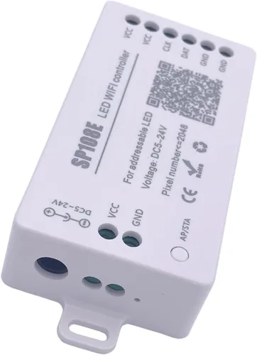 Vista 2 de Controlador WiFi WS2811 WS2812B SP108E Tira LED WS2813 WS2815 SK6812 Etc Módulo LED Luz Aplicación Inteligente Control Inalámbrico DC5-24V