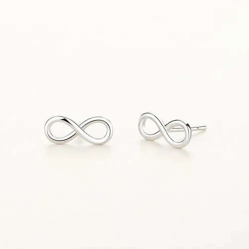 Vista 3 de Lavishe Aretes de plata de ley 925 con diseño de infinito, no conocido