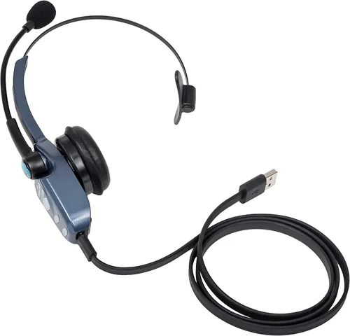 Vista 3 de Auriculares BlueParrott B250-XTS Mono Bluetooth Inalámbricos con 91% de Cancelación de Ruido, Audífonos Trucker Sobre la Cabeza con Micrófono