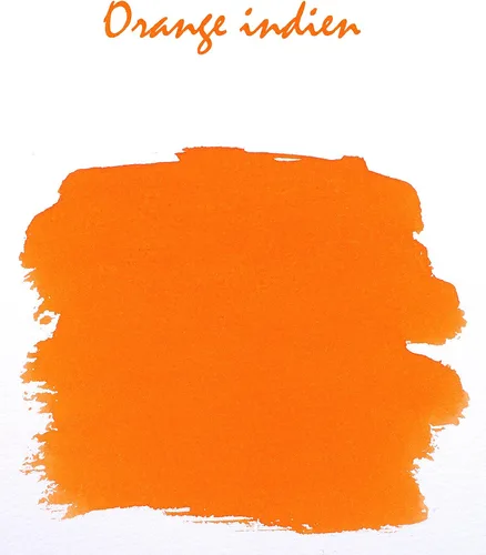 Vista 2 de Herbin Jacques - Ref 13057T - Tinta para plumas estilográficas y bolígrafos Rollerball - Orange Indien - Botella de 1.0 fl oz con soporte integrado