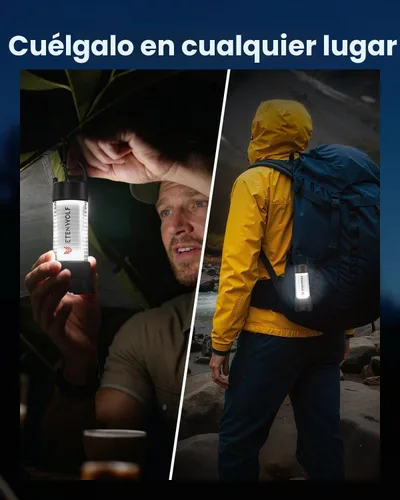 Vista 4 de ETENWOLF Linterna de campamento ultra brillante, mini linterna LED de 1000 lúmenes, linterna recargable de 5000 mAh con 6 modos, luz portátil