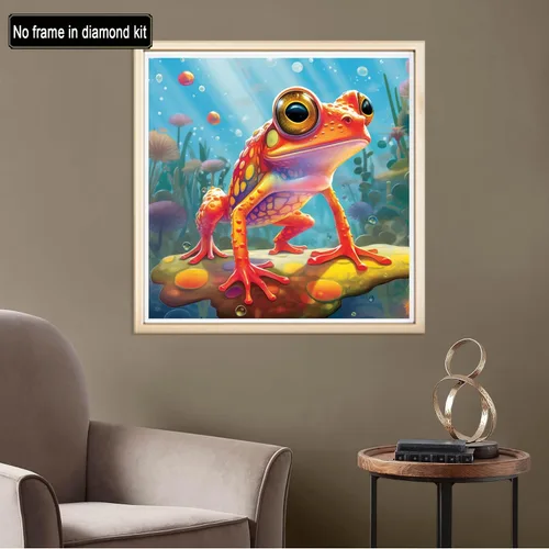 Vista 3 de Diymood Pintura por números para niños y adultos, rana, pintura al óleo de mascotas, kits de pintura acrílica por números para niños y adultos