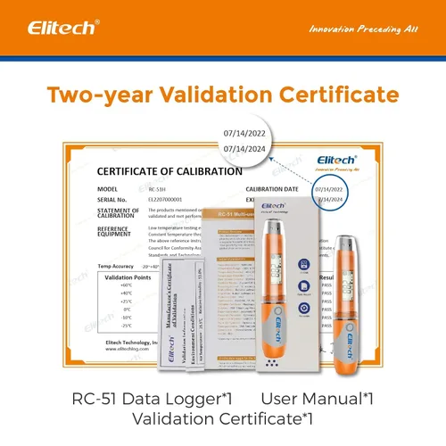 Vista 6 de Elitech RC-51 Digital registrador de datos de temperatura USB reutilizable 32000 puntos