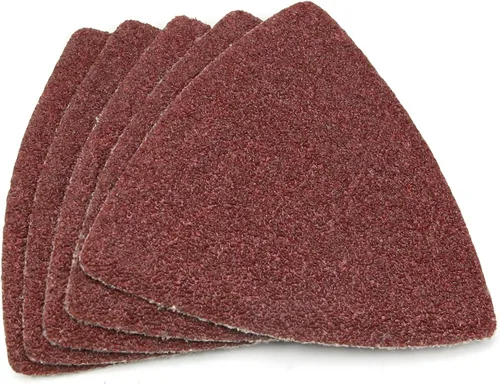 Vista 21 de Utoolmart Papel de lija para detalles, papel de lija triangular, almohadillas de lijado de gancho y bucle, multiherramienta oscilante triangular, 40