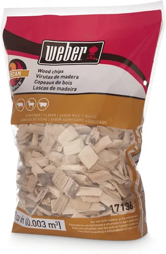 Vista 6 de Weber - Astillas de madera de manzana, para asar a la parrilla y ahumar, 192 pulgadas cúbicas