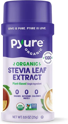 Vista 10 de Pyure Polvo de Extracto de Estevia Orgánico, 100% Extracto Puro de Hoja de Estevia, Sin Rellenos, Sin Azúcar, Apto para Keto, Paleo, Diabéticos