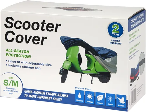 Vista 5 de Detailer's Preference Funda de poliéster para scooter, protección contra la intemperie resistente, diseño sin arañazos, bolsa de almacenamiento