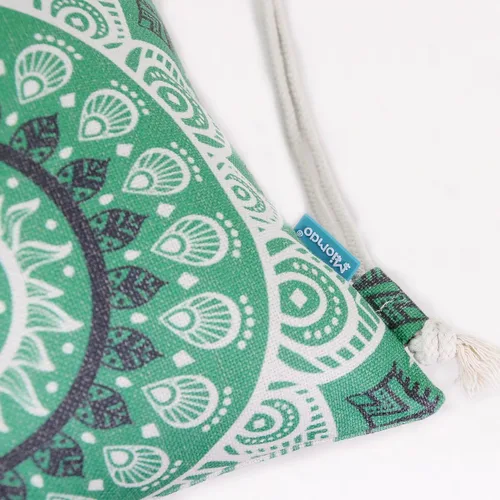 Vista 6 de Miomao Mochila con cordón estilo mandala, bolsa de lona para deportes de playa