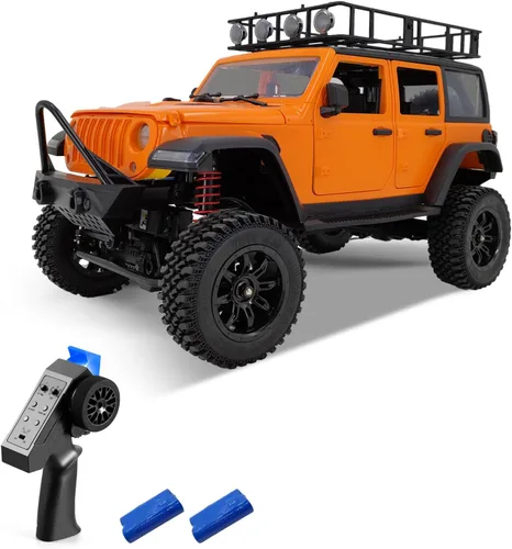 Vista 14 de GoolRC 1:12 escala 4 ruedas coche de control remoto, camión todoterreno con luces, 2.4G control remoto oruga Negro