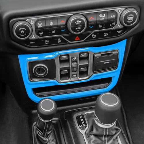 Vista 7 de RT-TCZ Cubierta de panel de interruptor de ventana para Jeep JL JLU Gladiator JT 2018-2024 Baby Blue Accesorios interiores