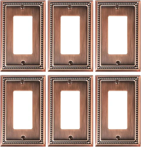 Vista 41 de Paquete de 2 cubiertas de placa de interruptor de luz de doble palanca, cubiertas decorativas de placa de doble interruptor Pearls, placa de pared