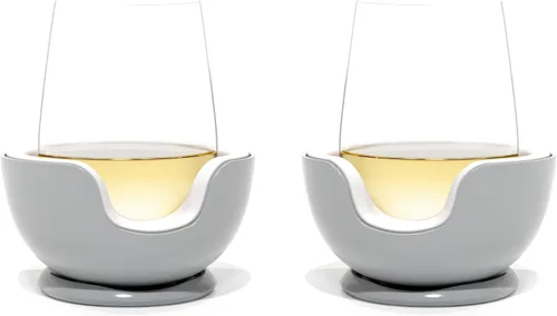 Vista 12 de VoChill Enfriador de copas de vino sin tallo Mantén el frío en tu copa Fabricado en Estados Unidos El original Recongelable Chill Cradle™