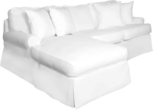 Vista 3 de Sunset Trading Horizon - Tumbona cubierta deslizante, sofá cama blanco, pequeño
