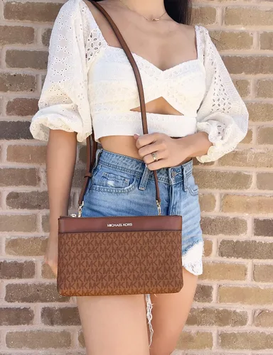 Vista 8 de Michael Kors Maisie MK Multi - Bolso de mano grande de piel con guijarros 3 en 1