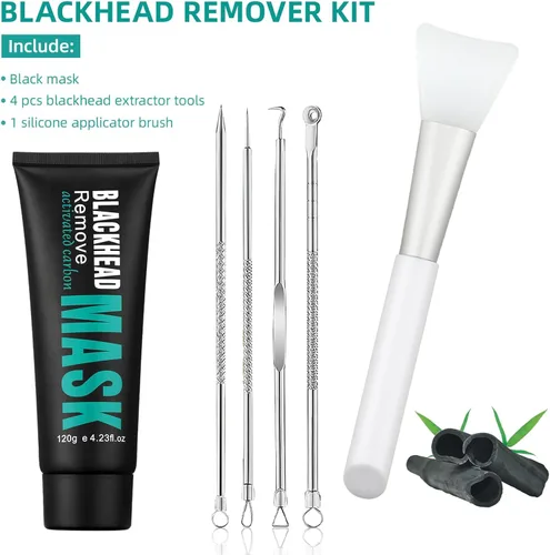 Vista 6 de Mascarilla para Puntos Negros Removedor, Mascarillas para La Cara Facial, Crema para Puntos Negros en La Cara, Removedor de Cabeza Blanca Negra