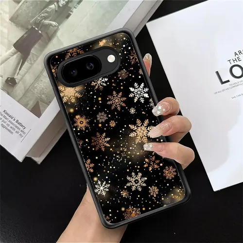 Vista 1802 de Compatible con Google Pixel 4A 5G Mobile Case Creative Acrylic Panel trasero Silicona Protección Grip especialmente diseñado para Google Pixel 4A 5G