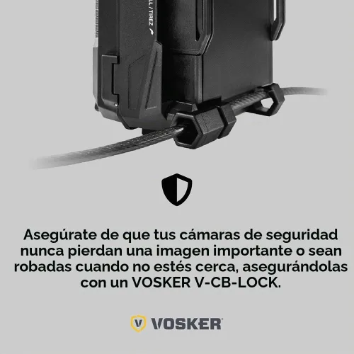 Vista 5 de Vosker Candado de cable de 2 teclas para cámaras de seguridad Acero trenzado flexible de 6 pies de largo Cable de bloqueo universal y cable