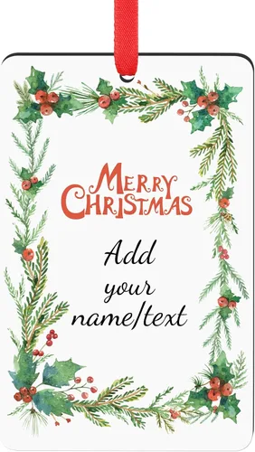 Vista 11 de Paquete de 4 adornos de Navidad personalizados 2025 de cerámica personalizada con foto y texto para decoración de árbol de Navidad, primera Navidad