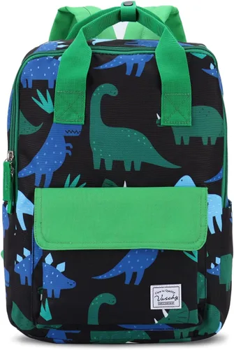 Vista 12 de VASCHY - Mochila para niños y niñas de 3 a 6 años, mochila preescolar ligera para niños con correa para el pecho Tiburones azules