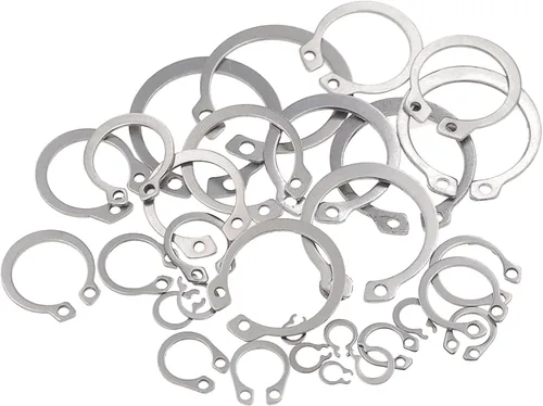 Vista 5 de Kit surtido de anillos de retención externos con clips en C de acero inoxidable 304, 265 piezas