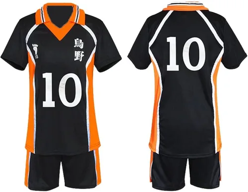 Vista 2 de XIAMUSZ Karasuno - Disfraz de camiseta para Halloween, uniforme corto