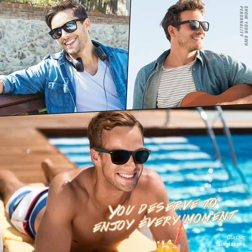 Vista 2 de CGID Retro Polarized Sunglasses for Men Women,Lightweight UV400 Protection Shades