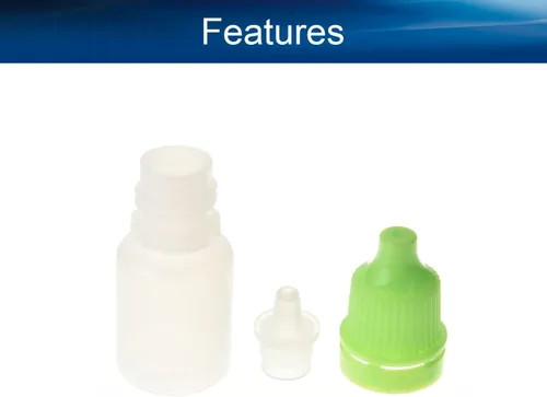 Vista 3 de Bettomshin Botellas de cuentagotas de plástico de 0.2 fl oz 10 unids botellas de gotero líquido de ojo exprimible vacías con tapas