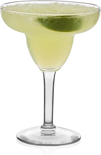 Vista 10 de Libbey Blue Ribbon - Juego de 6 vasos de Margarita sin tallo, de inspiración artesanal, elegantes vasos de margarita, cristalería mexicana ligera